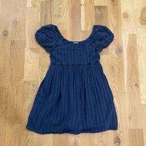 Denim American Eagle Dress With Puff Sleeves, Small